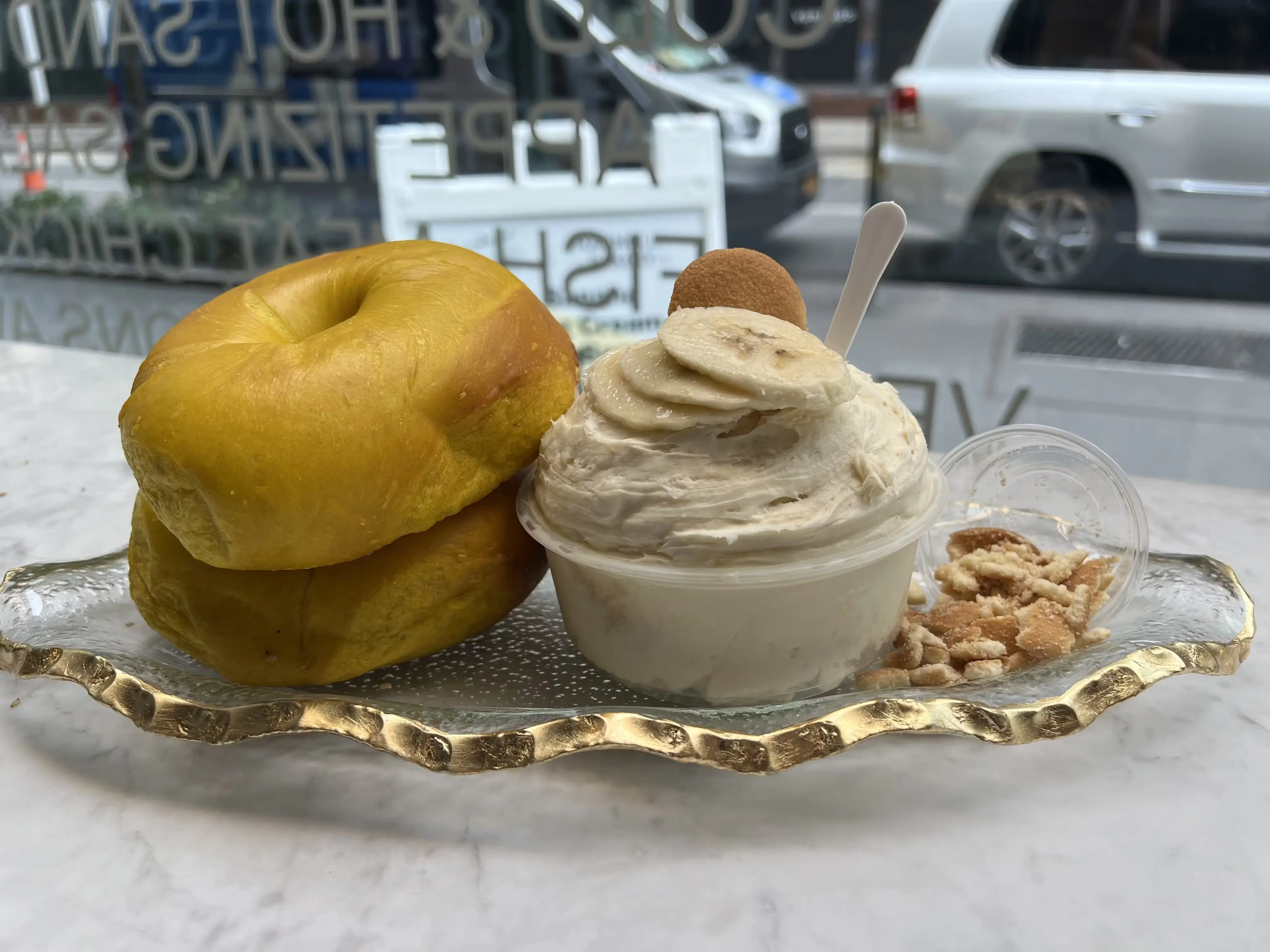 Ess-a-Bagel x Magnolia Bakery's Bagels + Banana Pudding Cream Cheese