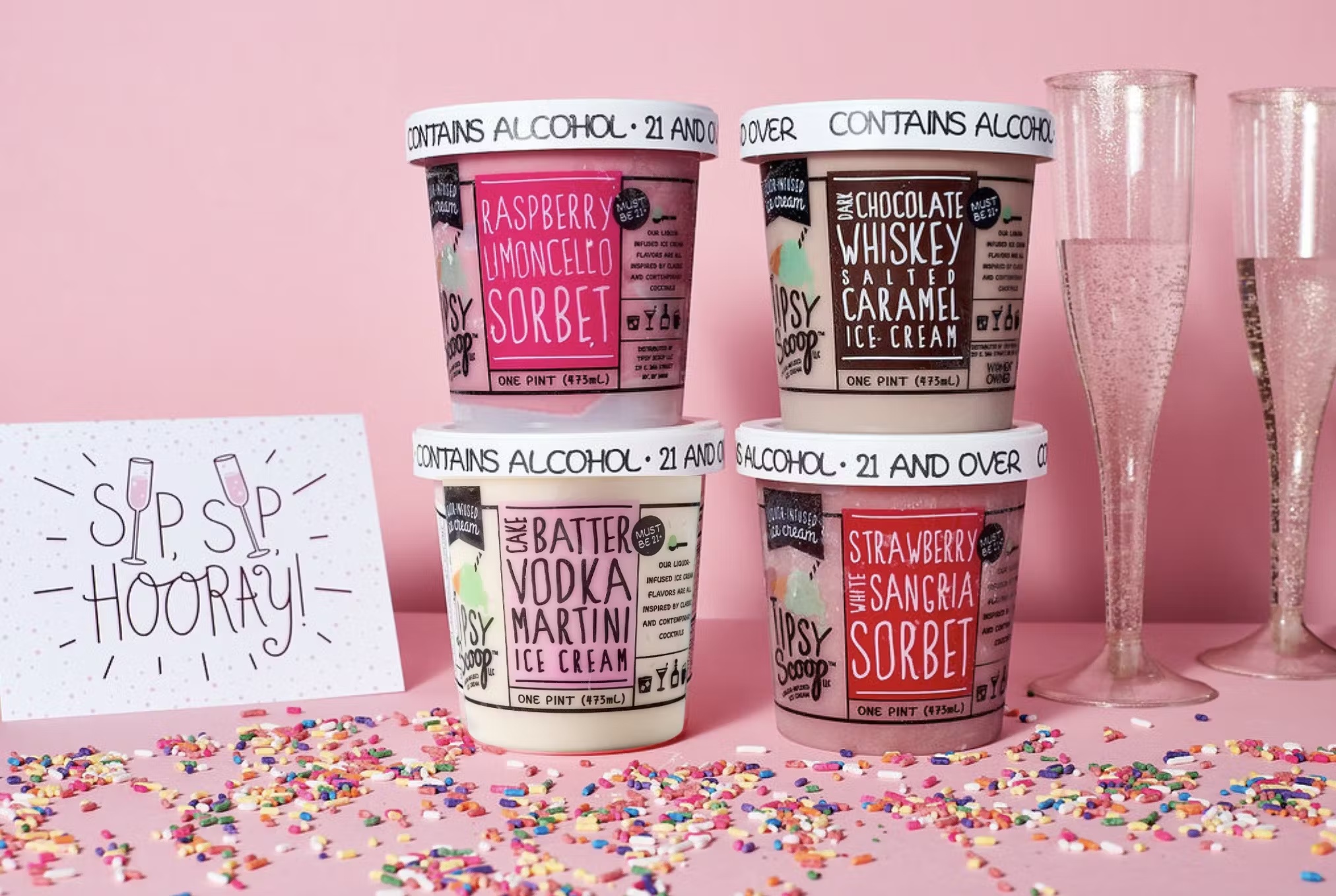 âDrunk in Loveâ Valentineâs Day Boozy Ice Cream - 4 Pints