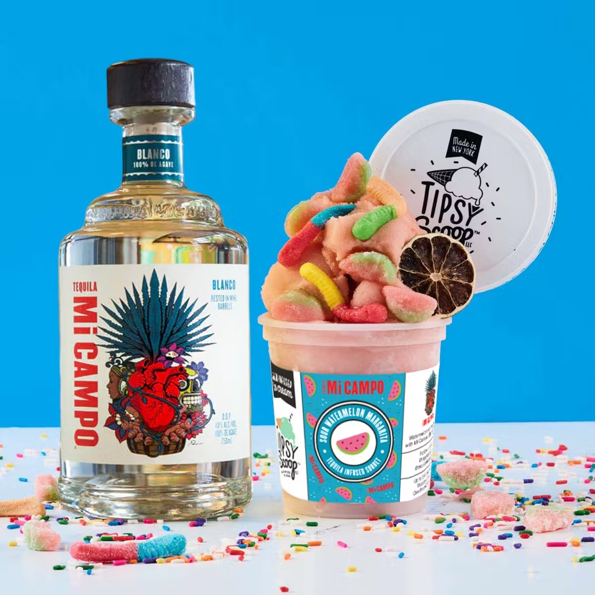 "Mi Campo" Sour Watermelon Margarita Boozy Sorbet - 4 Pints