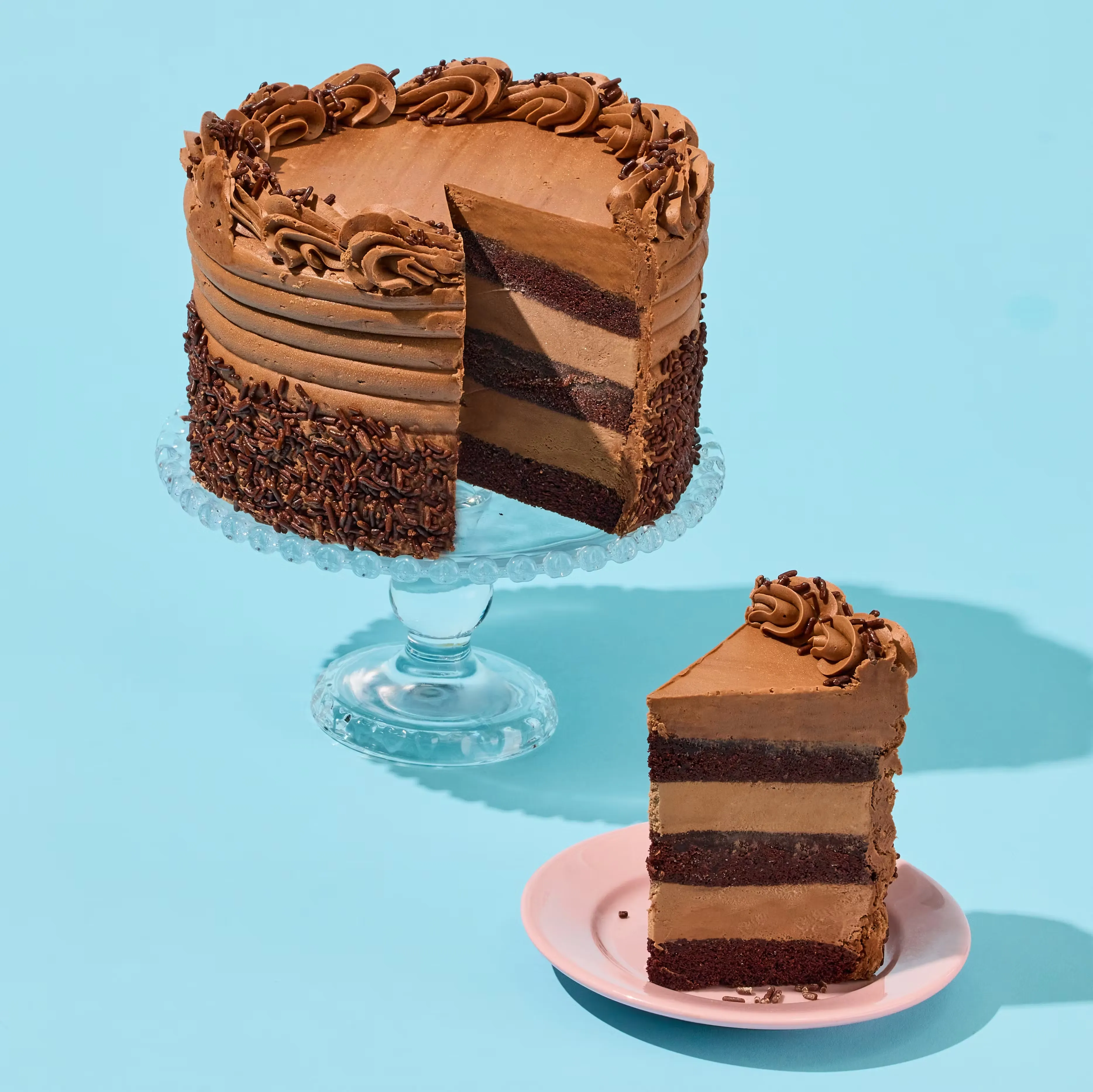 Dark Chocolate Whiskey Boozy Ice Cream Cake