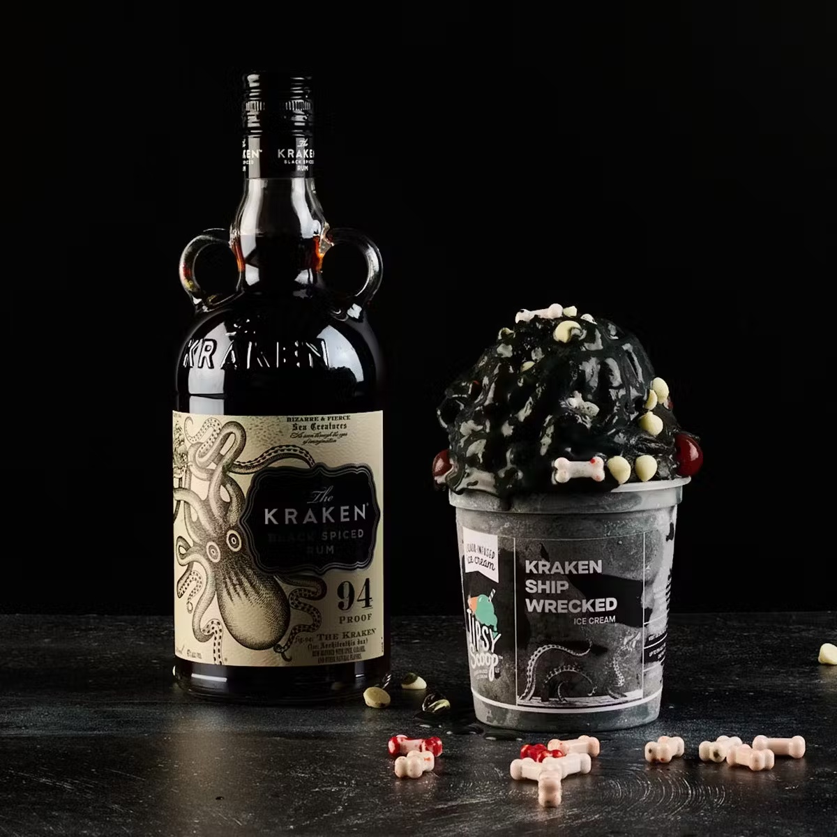 "Kraken Ship Wrecked" Boozy Ice Cream - 4 Pints