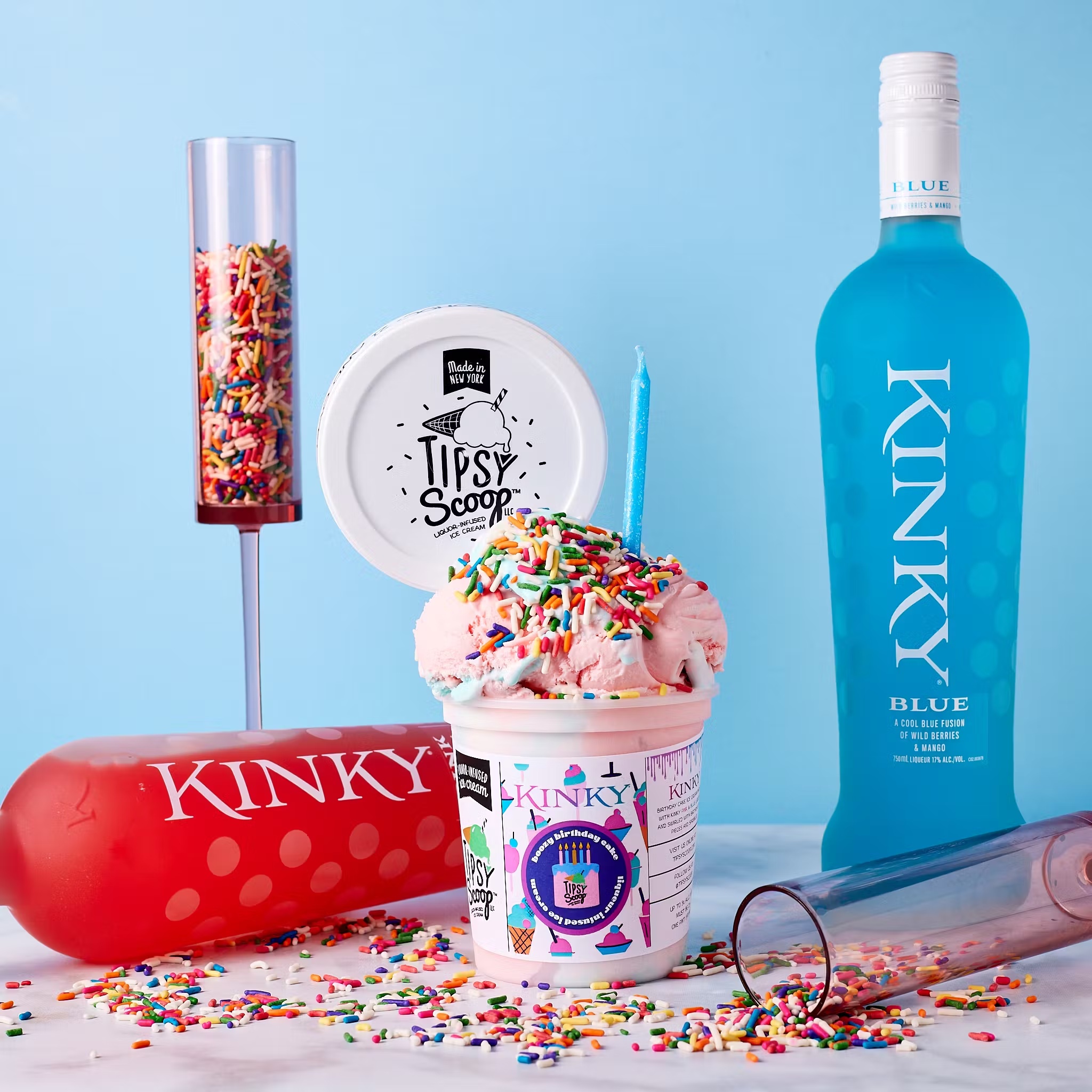 Boozy Kinky Birthday Cake Ice Cream - 4 Pints