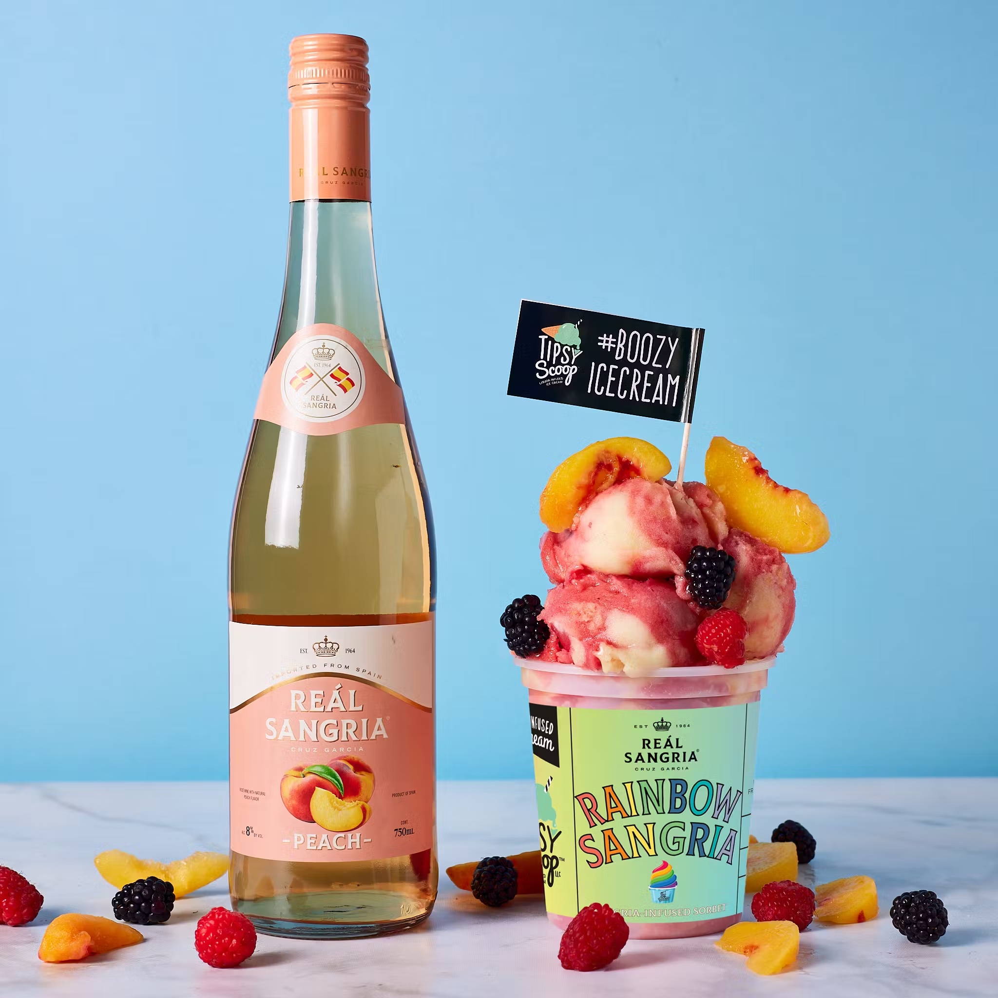 Pride Tipsy Scoop x ReÃ¡l Sangria Rainbow Sangria Sorbet - 4 Pints