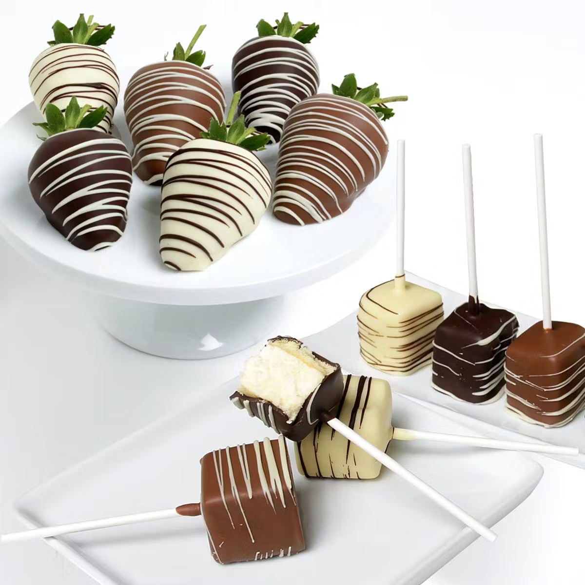 Belgian Chocolate Covered Berries & Cheesecake Pops