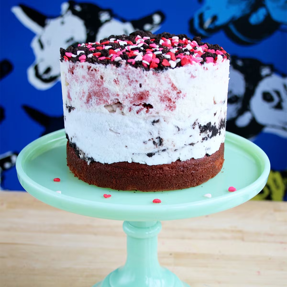 Red Velvet Ice Cream Cake