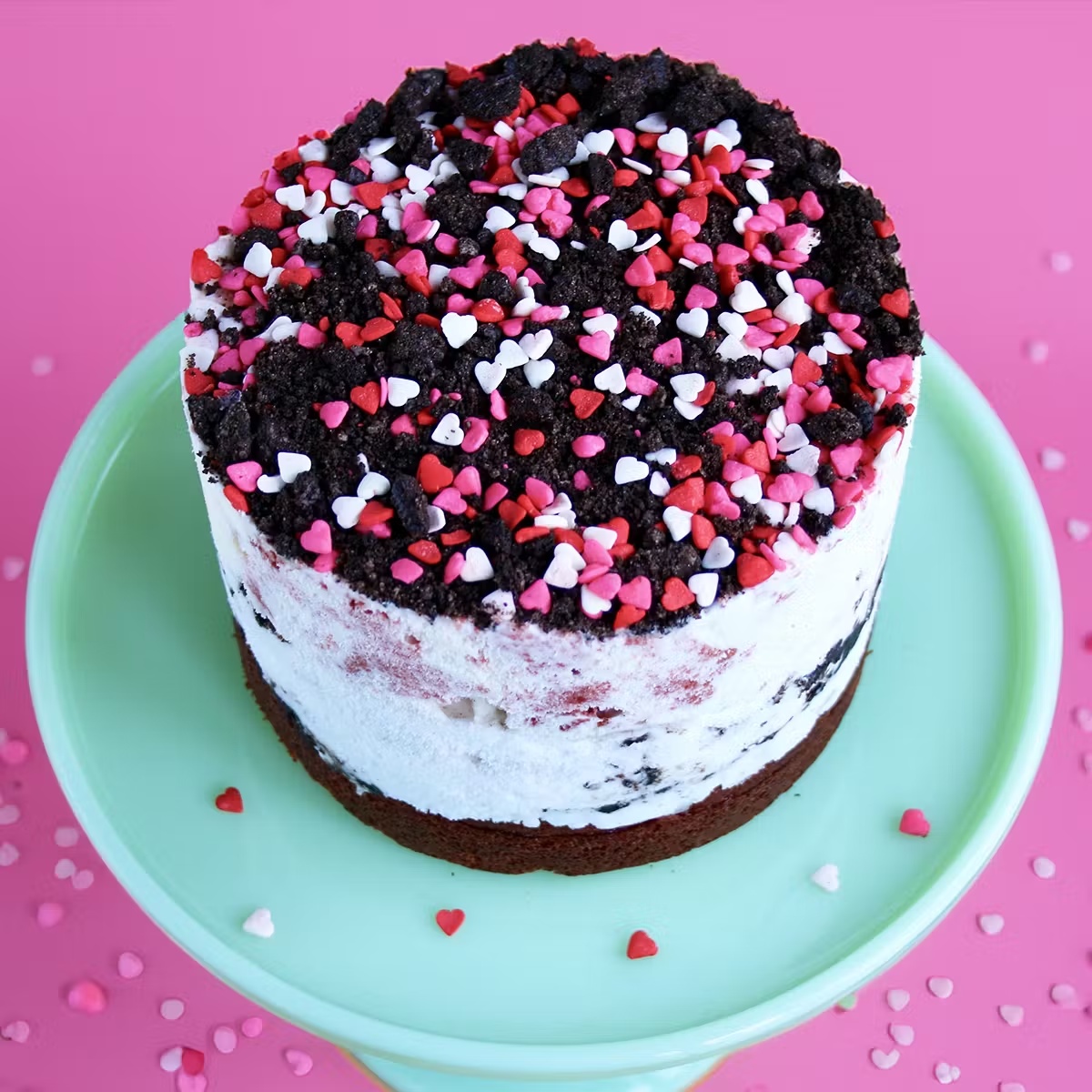 Red Velvet Ice Cream Cake