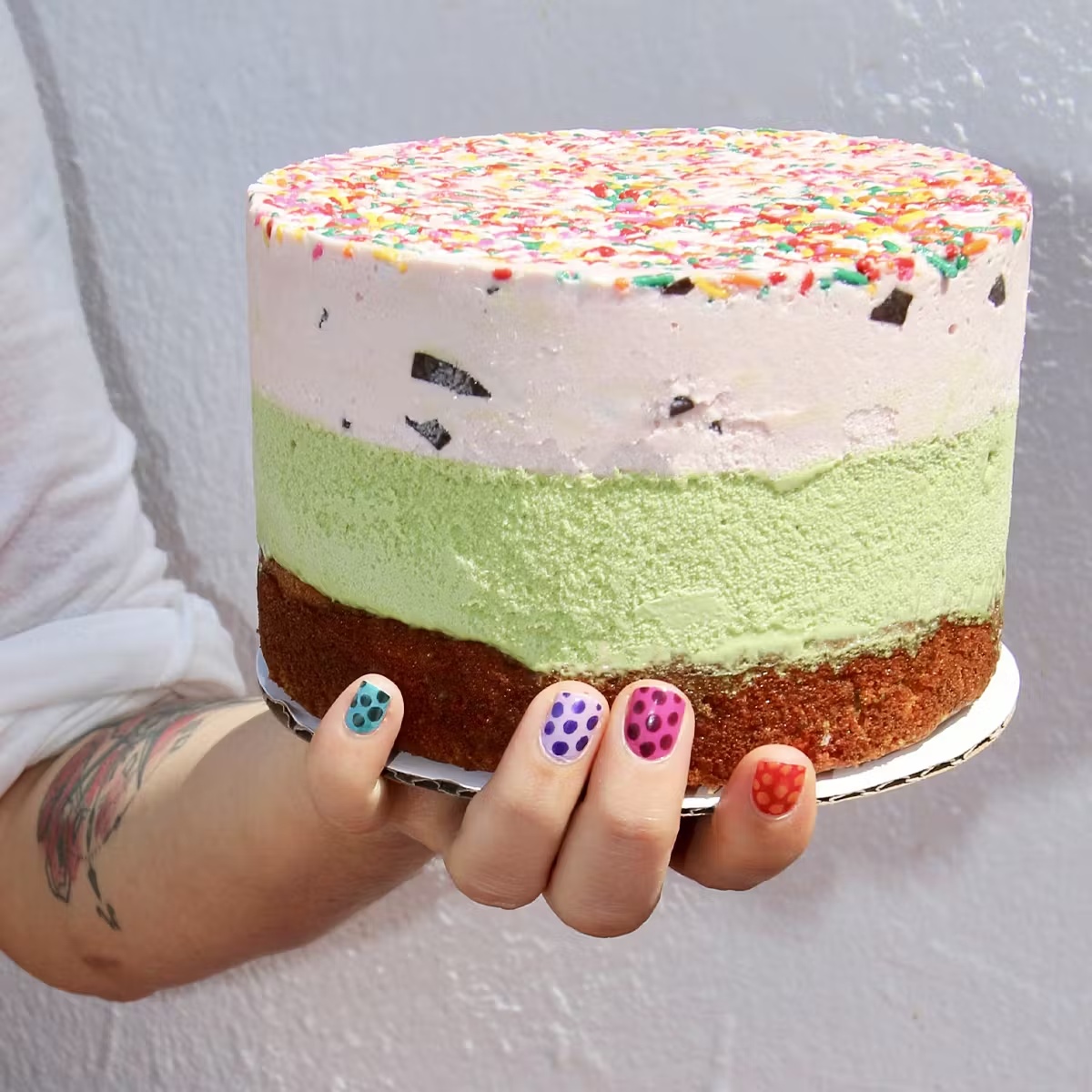 Small Celebration Confetti Ice Cream Cake