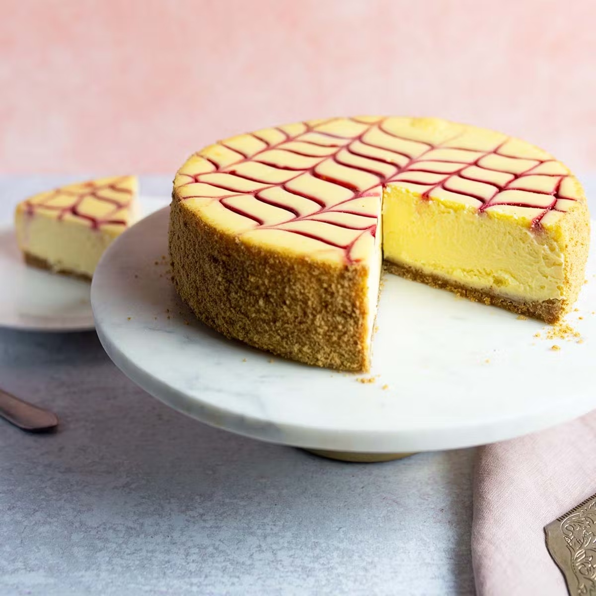 Raspberry Swirl Cheesecake