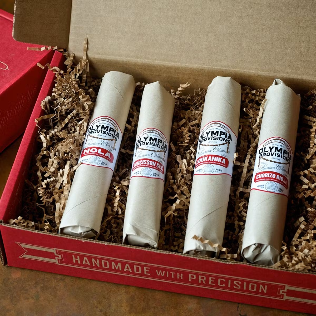 European Salami Sampler with Red Gift Box