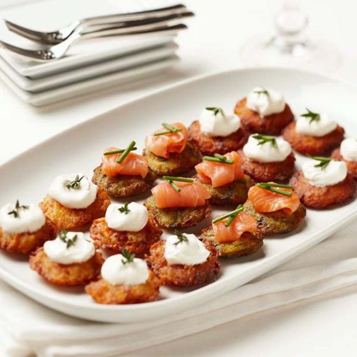 Assorted Combo Bite Sized Latkes with Green Onion - 48 pack