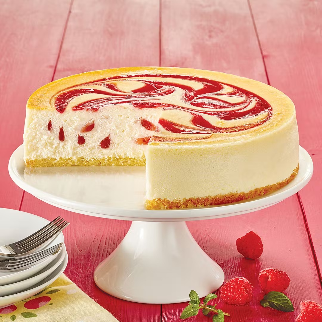 Raspberry Swirl Cheesecake
