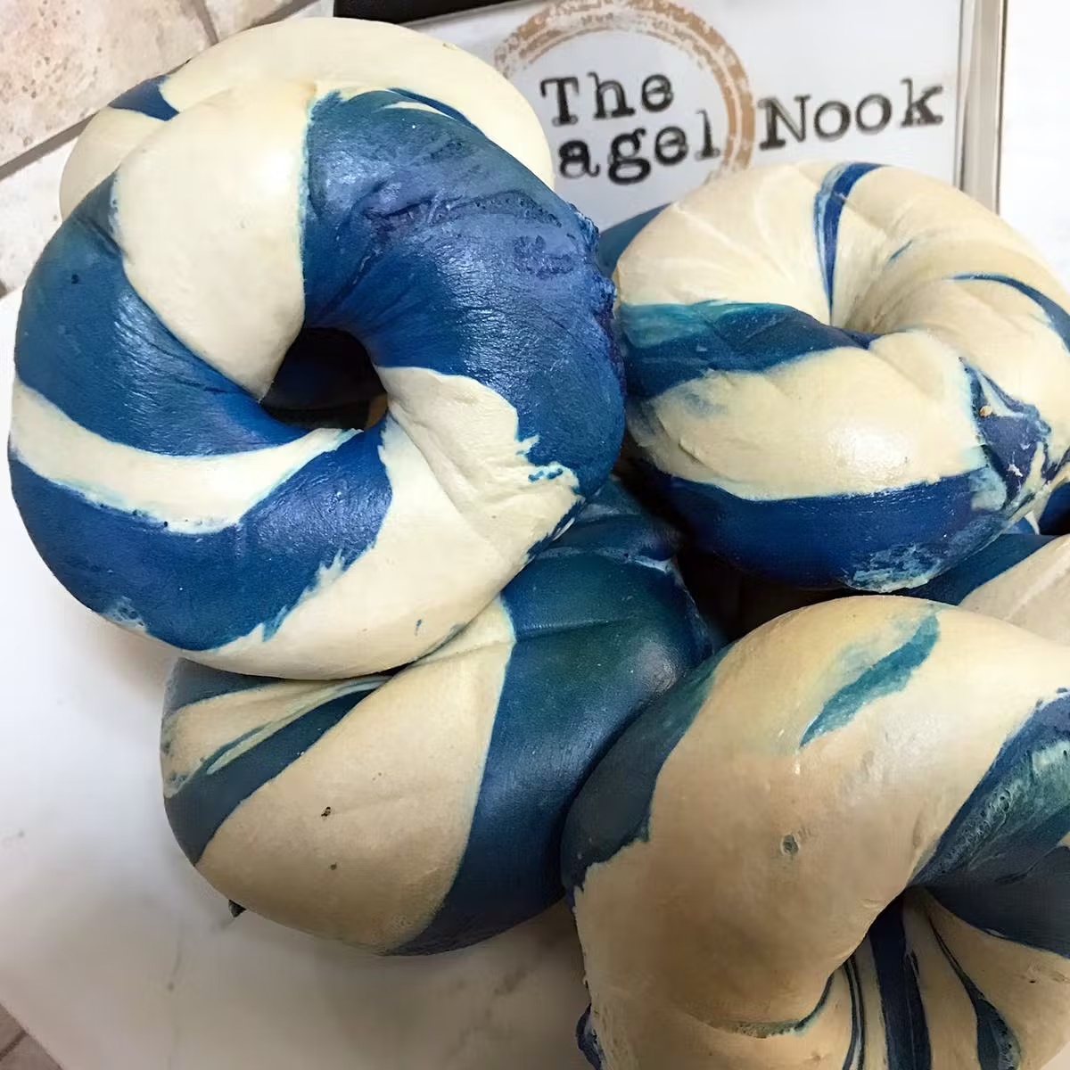 Blue & White Hanukkah Bagel Dozen