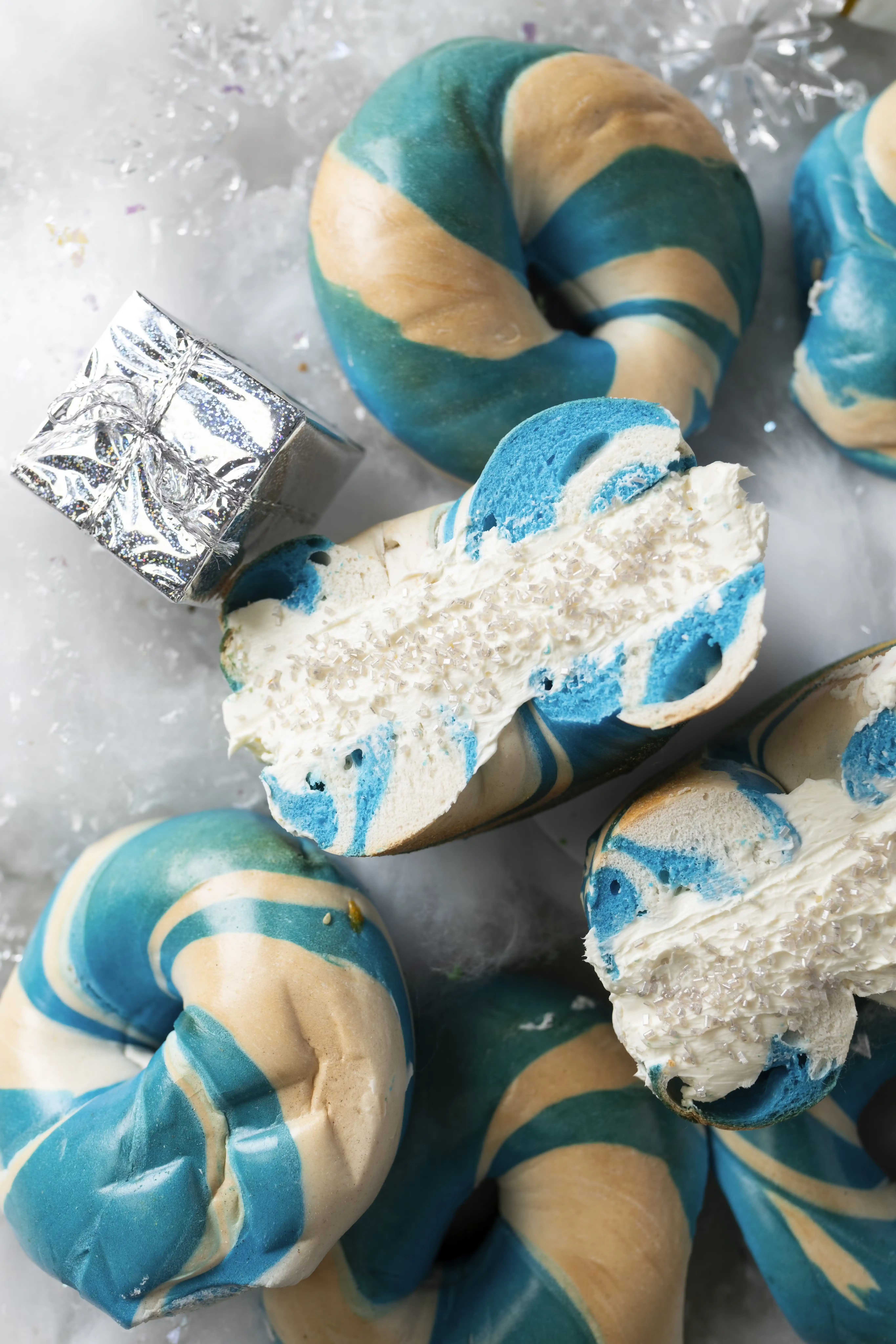 Blue & White Hanukkah Bagel Dozen