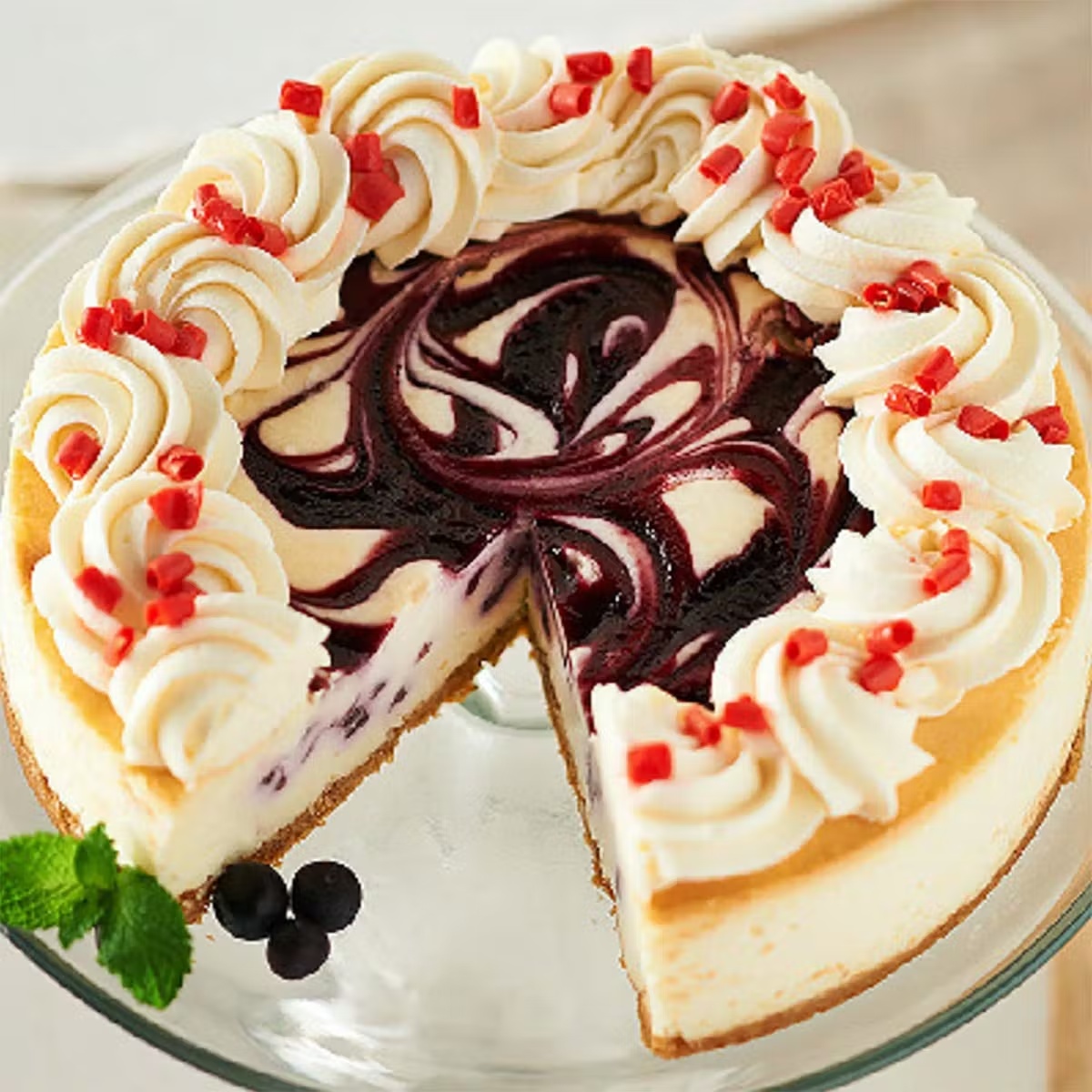 White Chocolate Blueberry Cheesecake