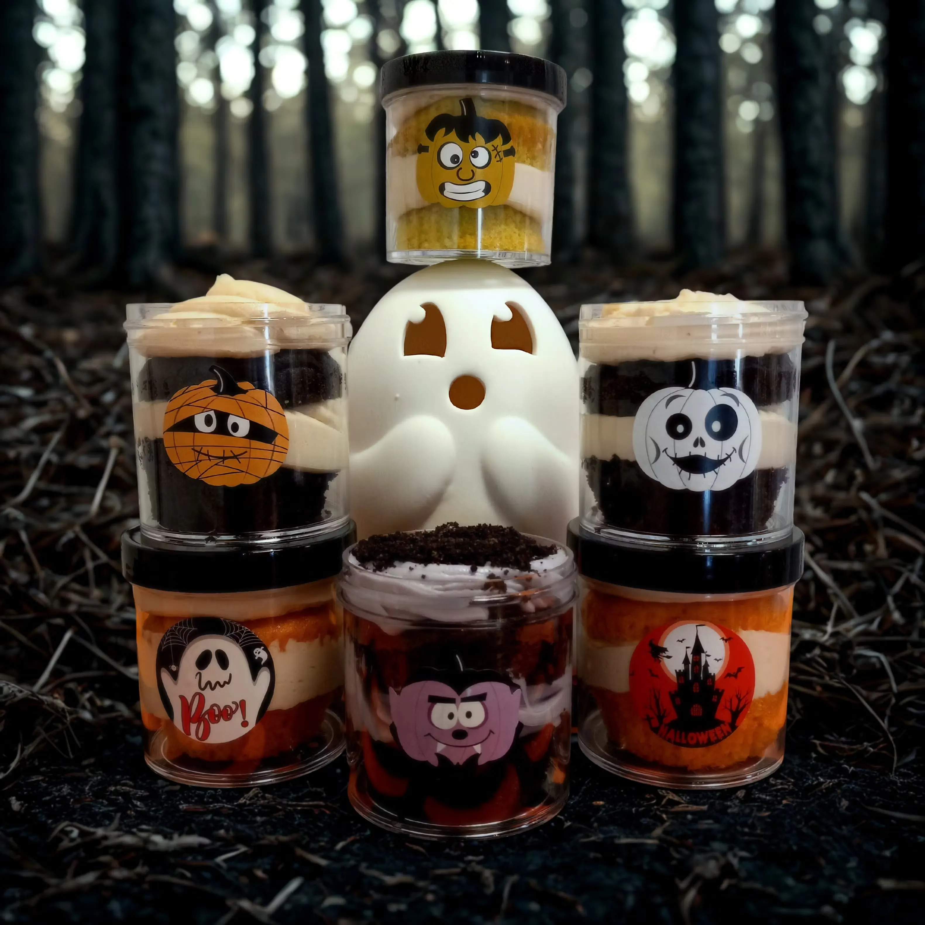Halloween Cake Jars