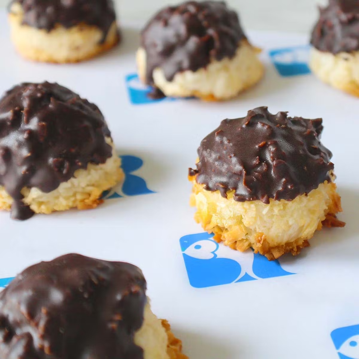 Chocolate Dipped Coconut Macaroons - 8 Pack