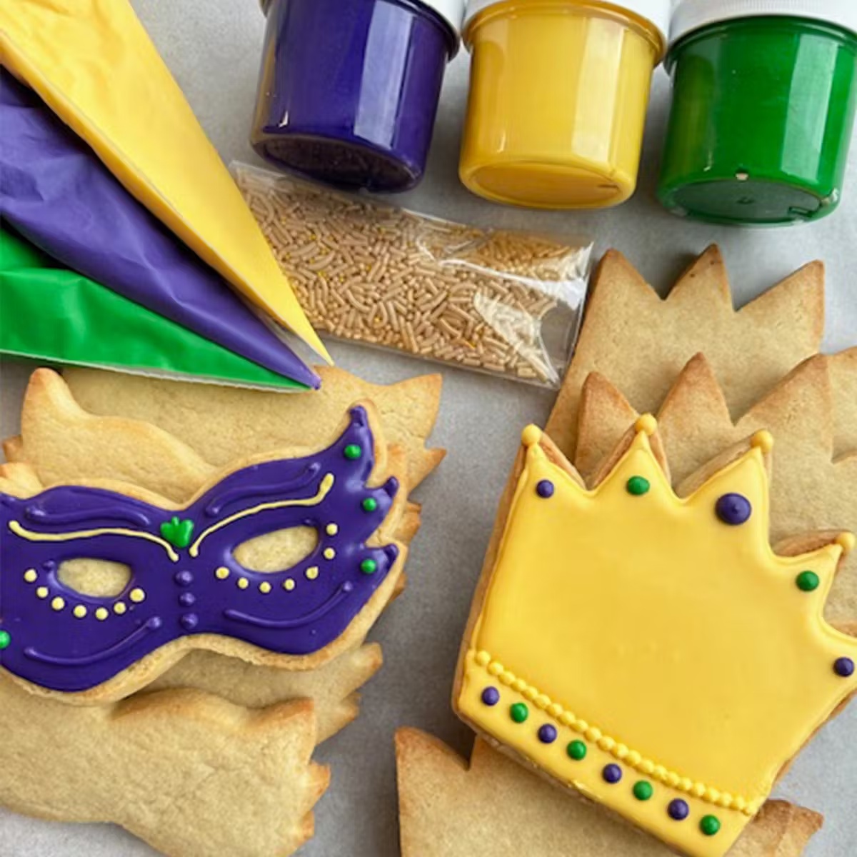 Mardi Gras Cookie Decorating Kit