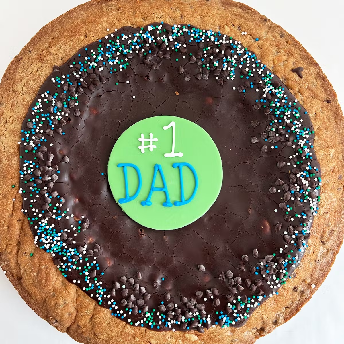 Father's Day Chocolate Chip Cookie Cake