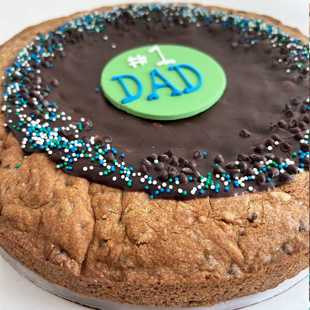 Father's Day Chocolate Chip Cookie Cake