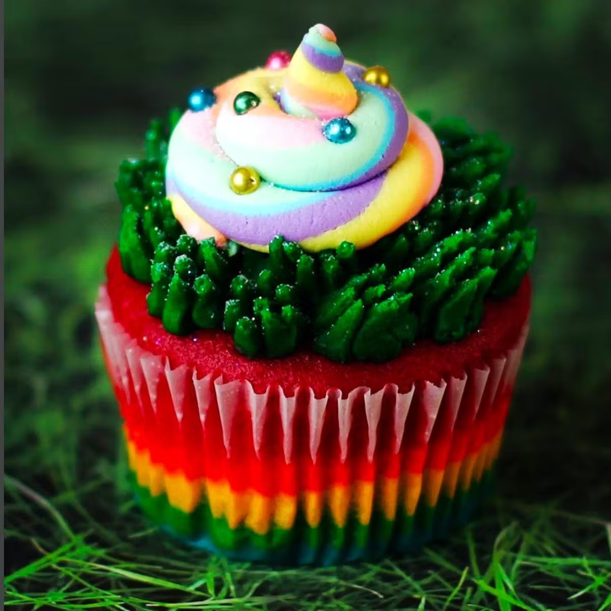 Unicorn Poop Cupcakes