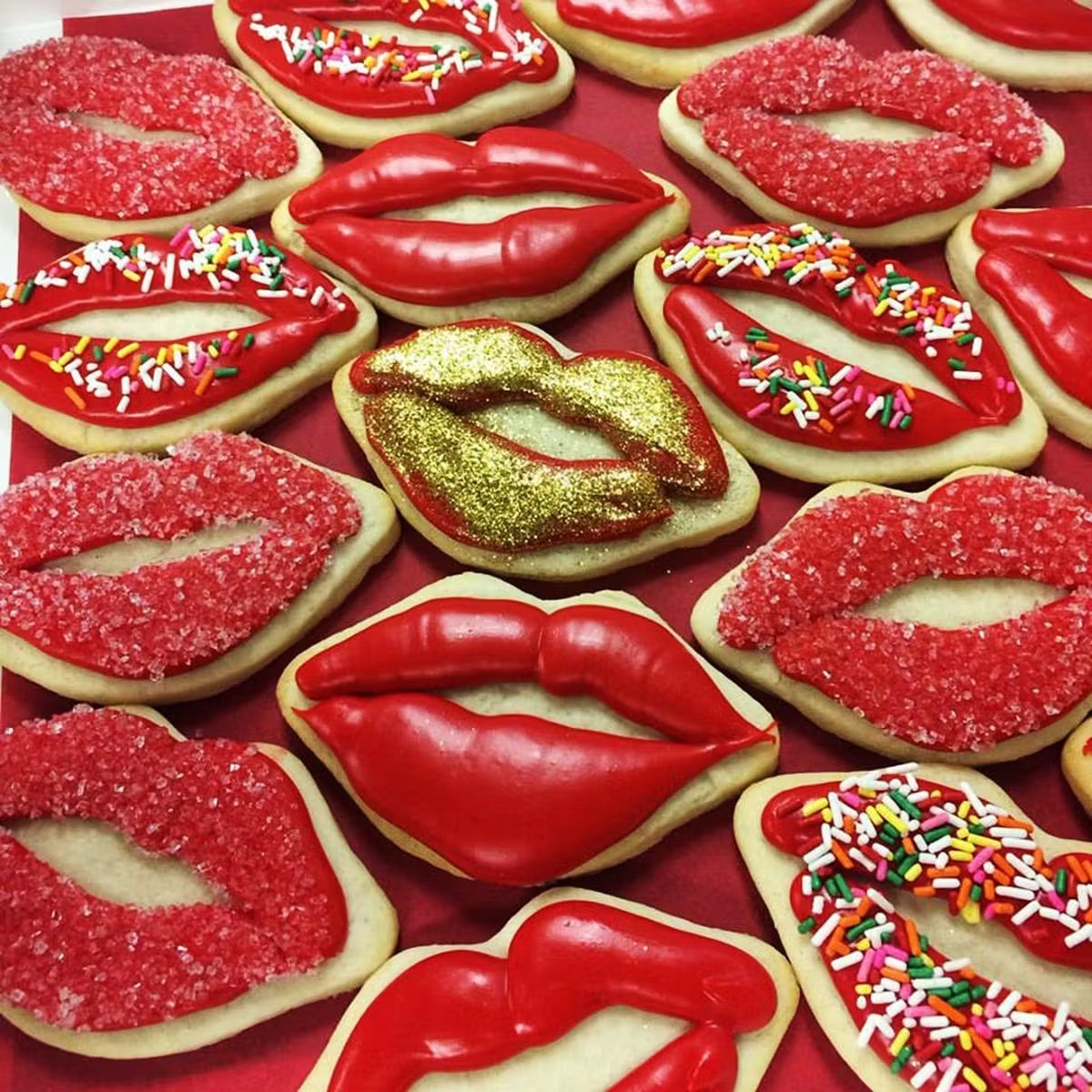 Hot Lips Sugar Cookies