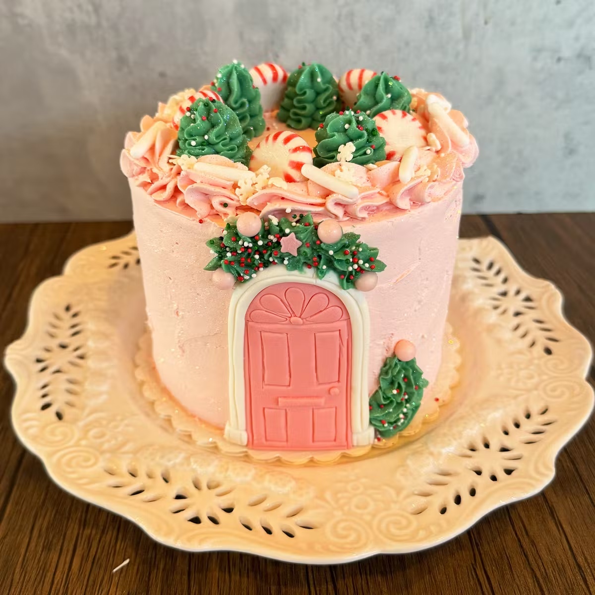 "Christmas at Nadia's" Peppermint Hot Cocoa Cake