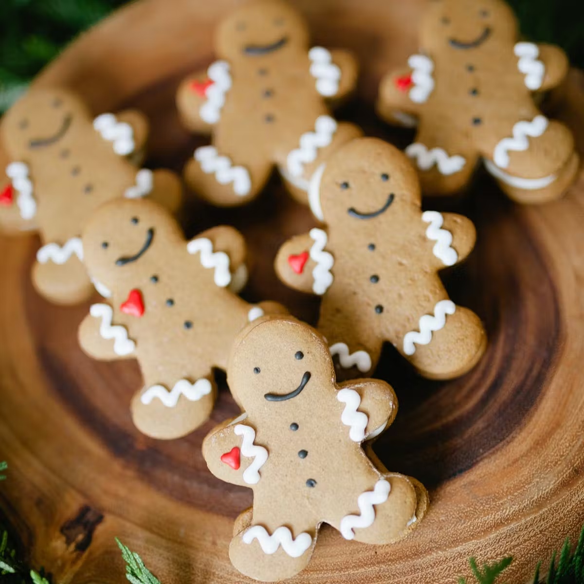 Gingerbread Man Cookie Sandwiches