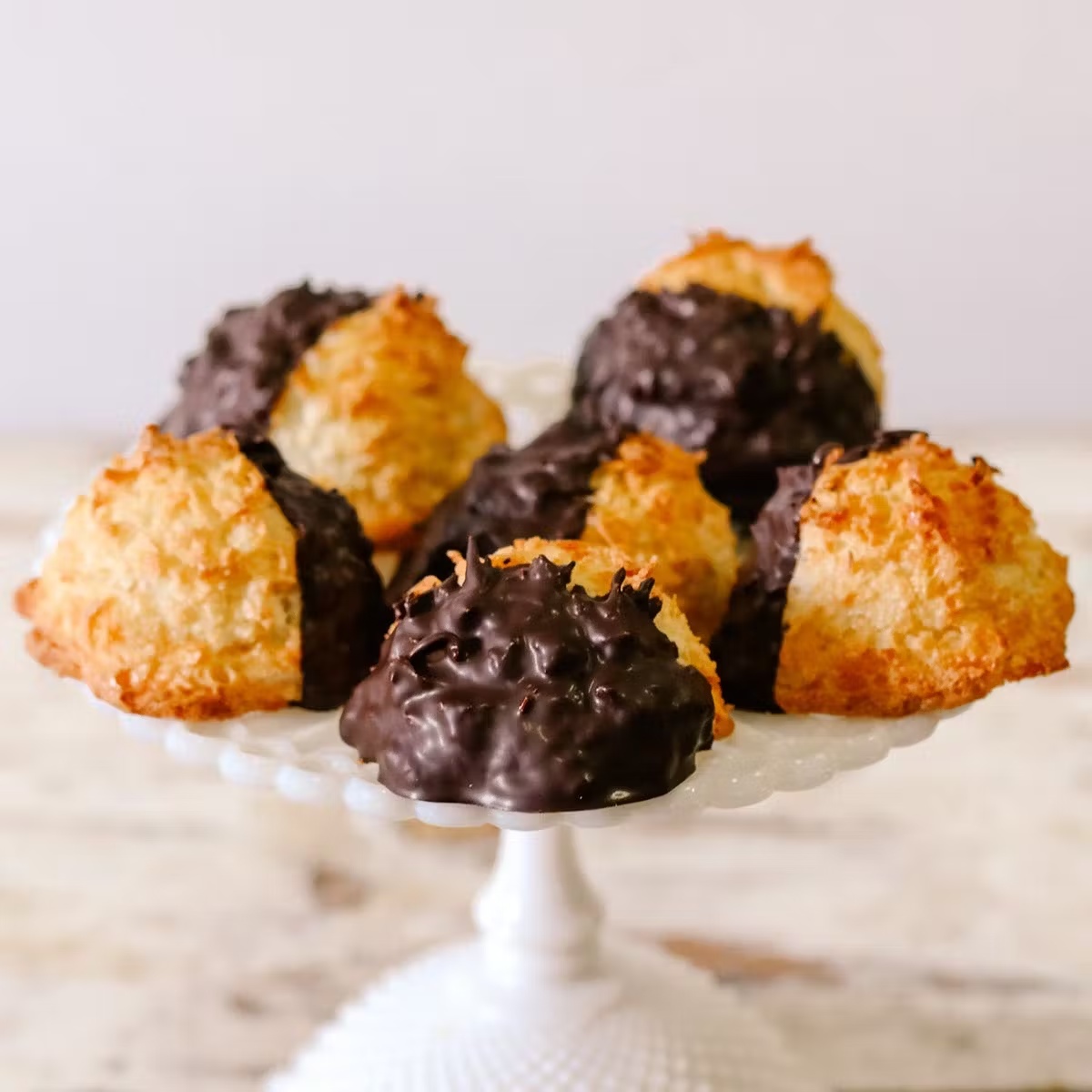 Chocolate Dipped Macaroons - 10 Pack