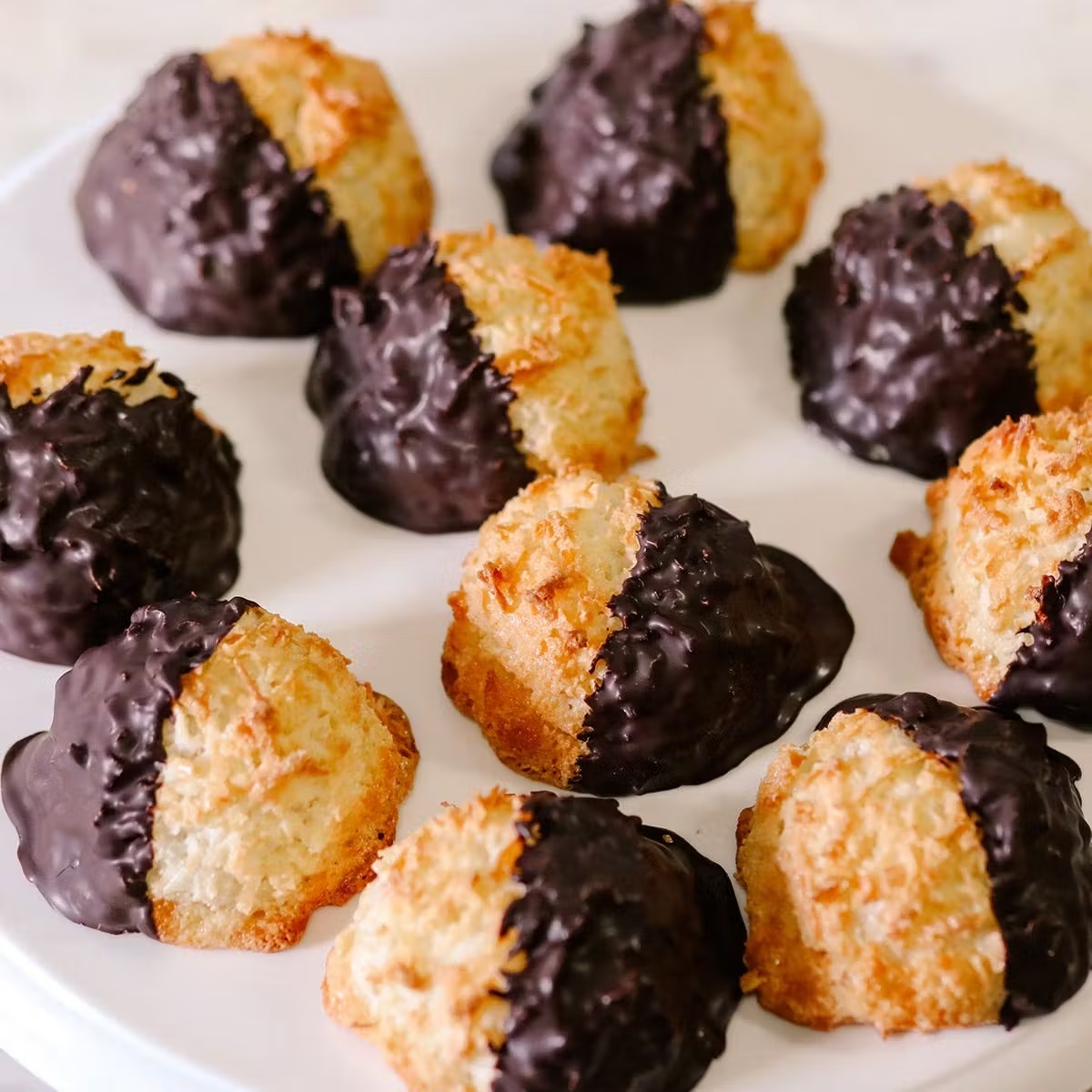 Chocolate Dipped Macaroons - 10 Pack