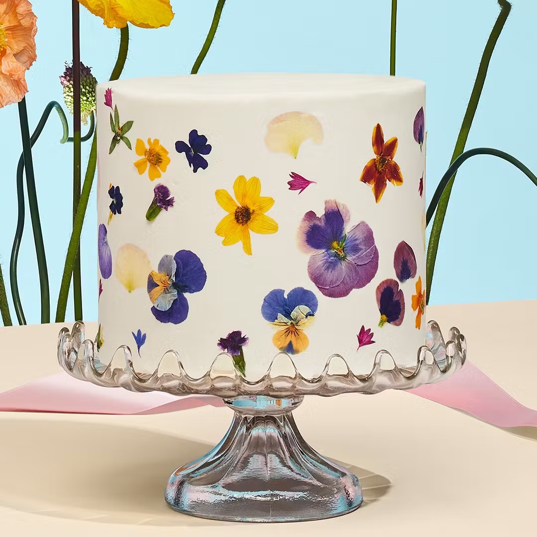 Pressed Flower Cake