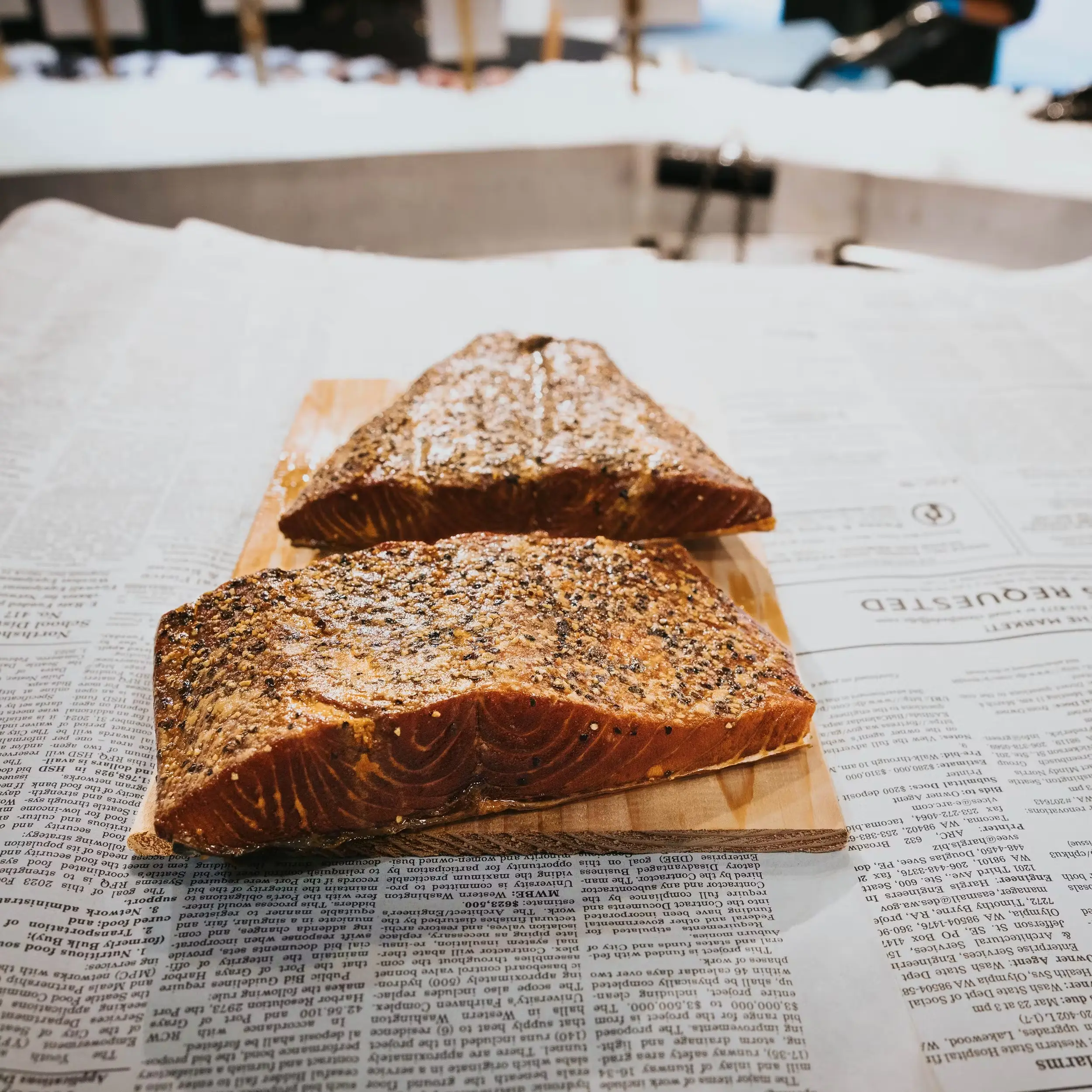 Smoked King Salmon - Garlic & Pepper, Alderwood, Wild, 3/4 lb.