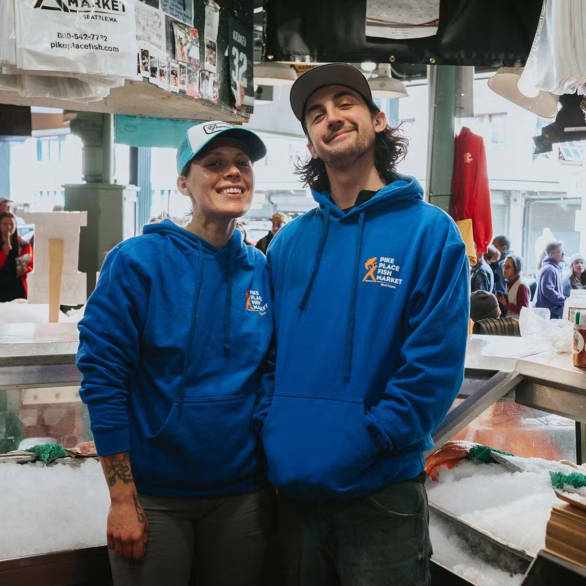Limited Edition Blue Pike Place Fish Market Hoodie