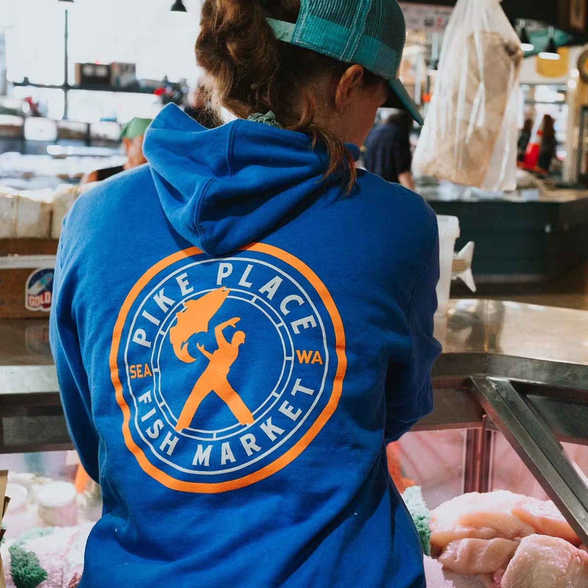 Limited Edition Blue Pike Place Fish Market Hoodie