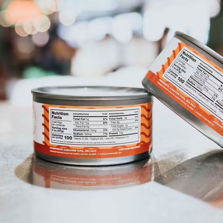 Albacore Tuna - Tinned, Wild, Pacific Northwest, 6 oz.