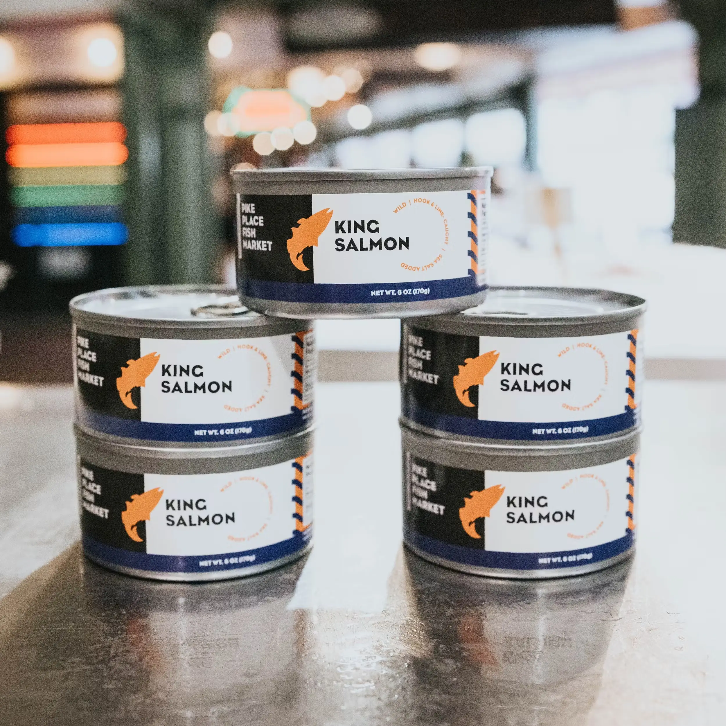 Wild Pacific King Salmon - Tinned, Ready To Eat, 6 oz.