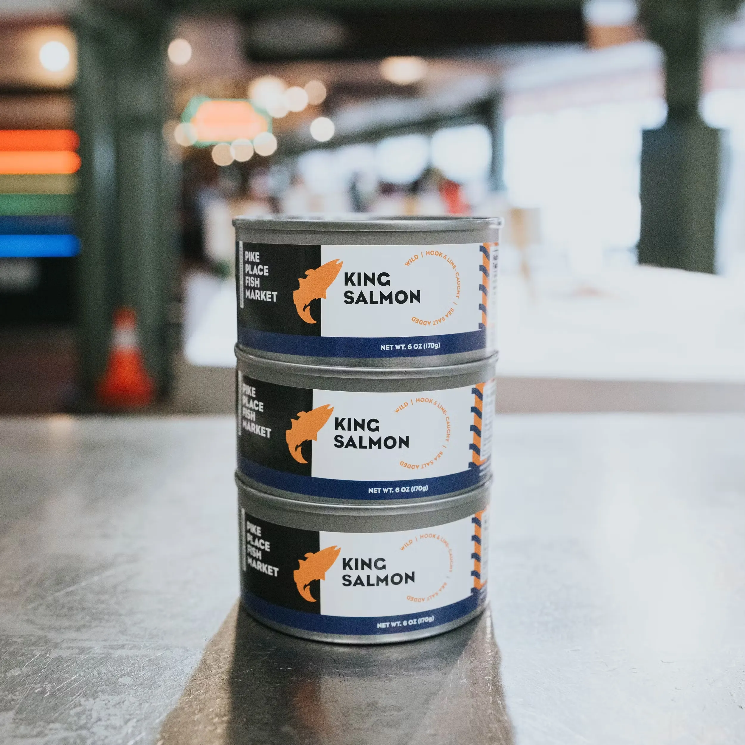 Wild Pacific King Salmon - Tinned, Ready To Eat, 6 oz.