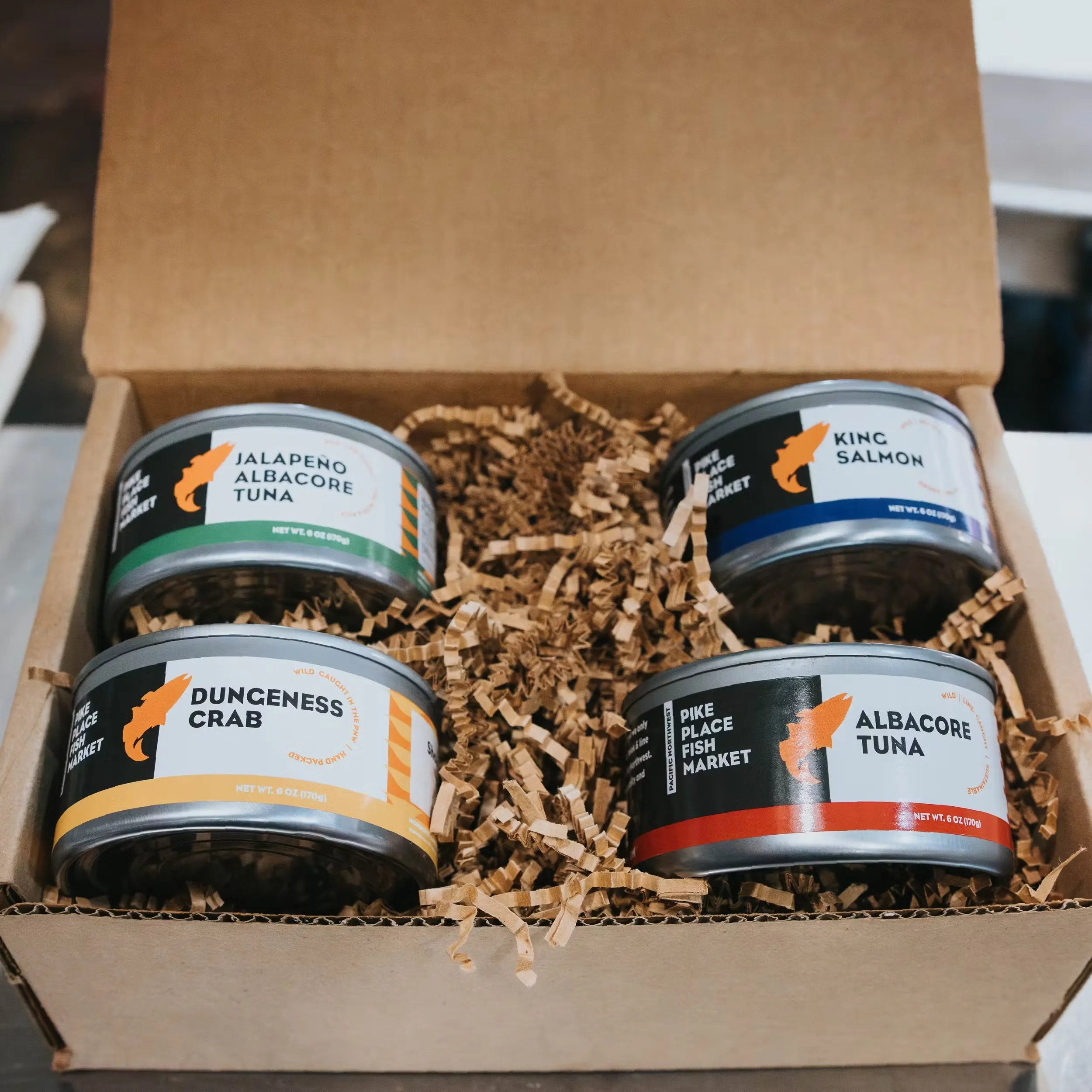 Tinned Seafood Gift Pack - 4 Cans, 6 oz. Each