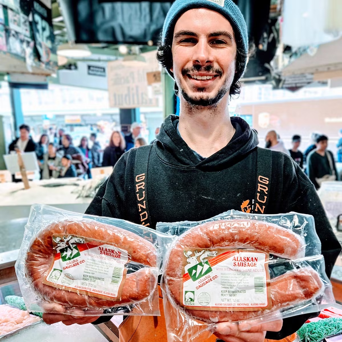 Alaskan Sausage Rings with Reindeer - 12 oz