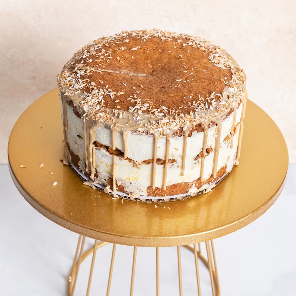 Tropical Coconut & Mango Ice Cream Cake