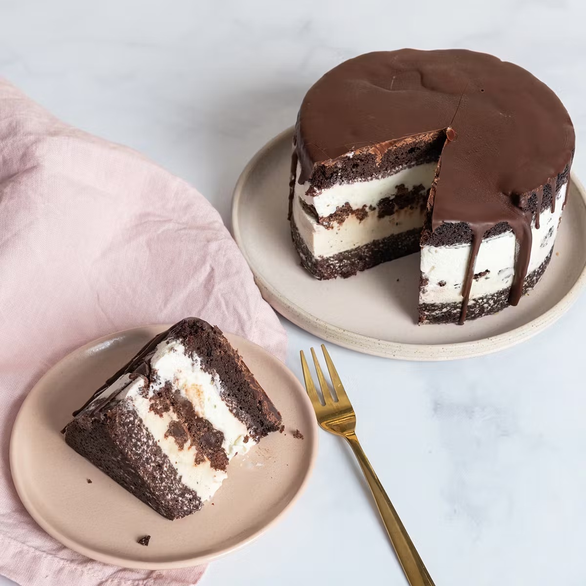 "Founder's Favorite" Chocolate & Coffee Ice Cream Cake