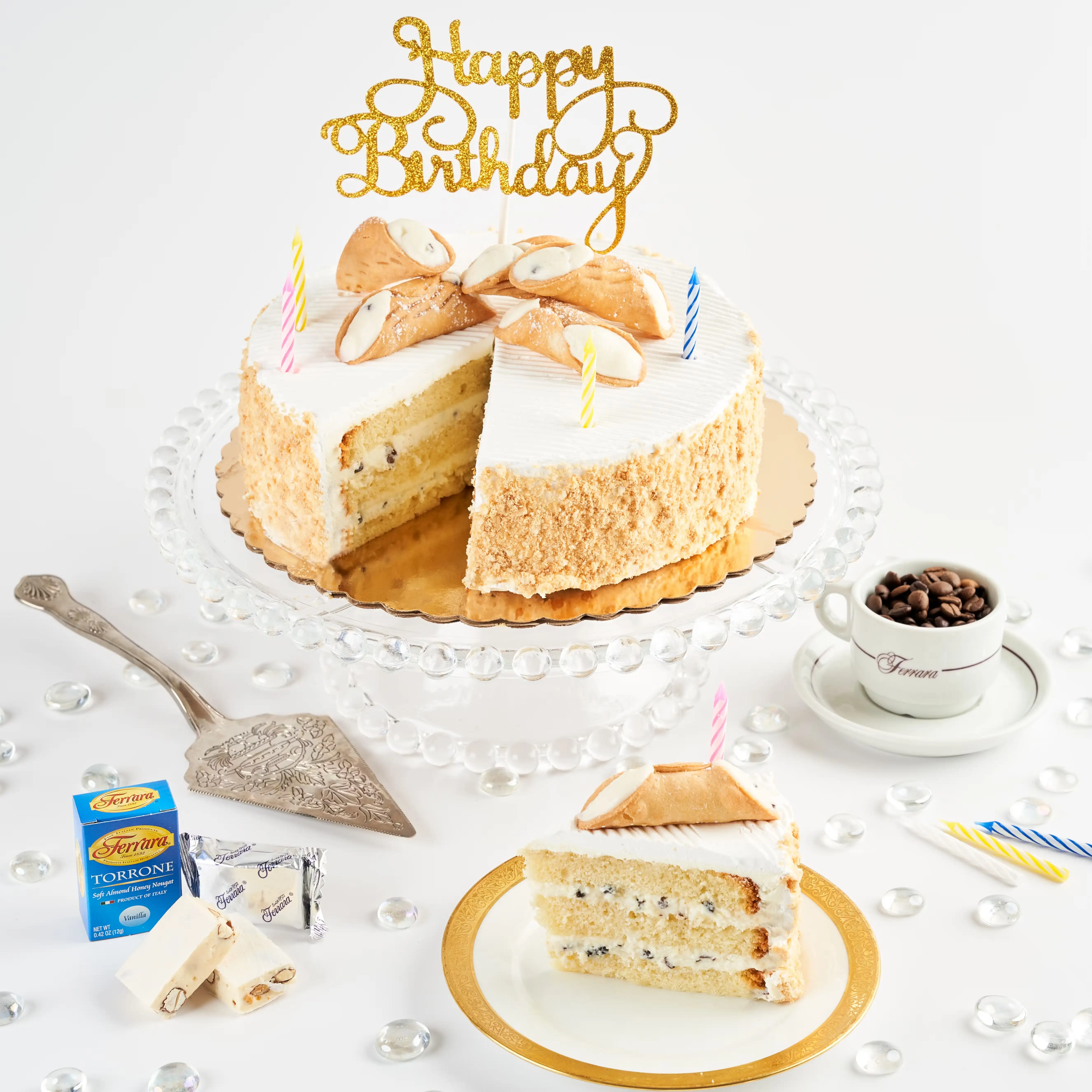 Vanilla Cannoli Cream Cake Birthday Pack
