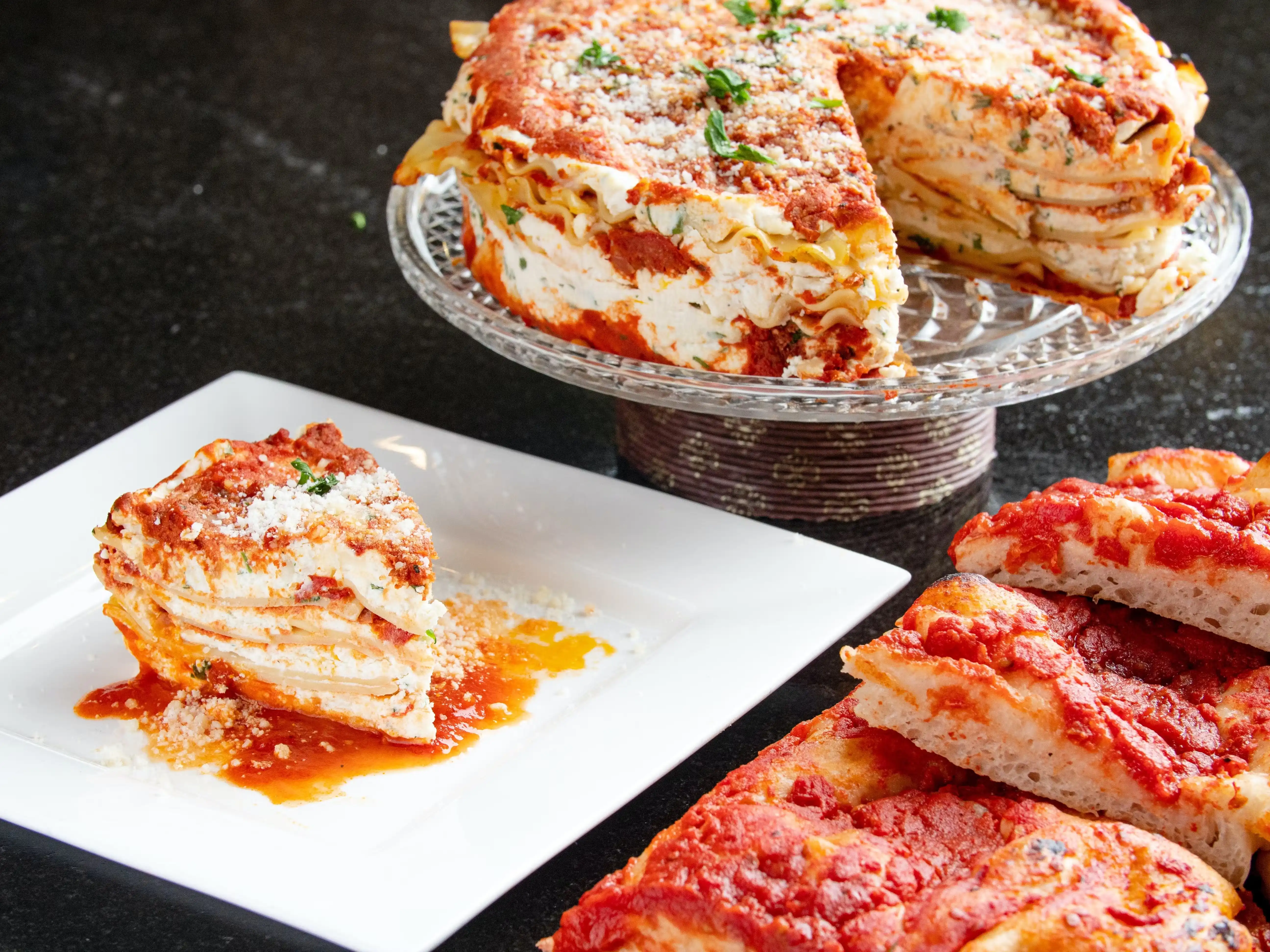 Homemade Lasagna + Focaccia