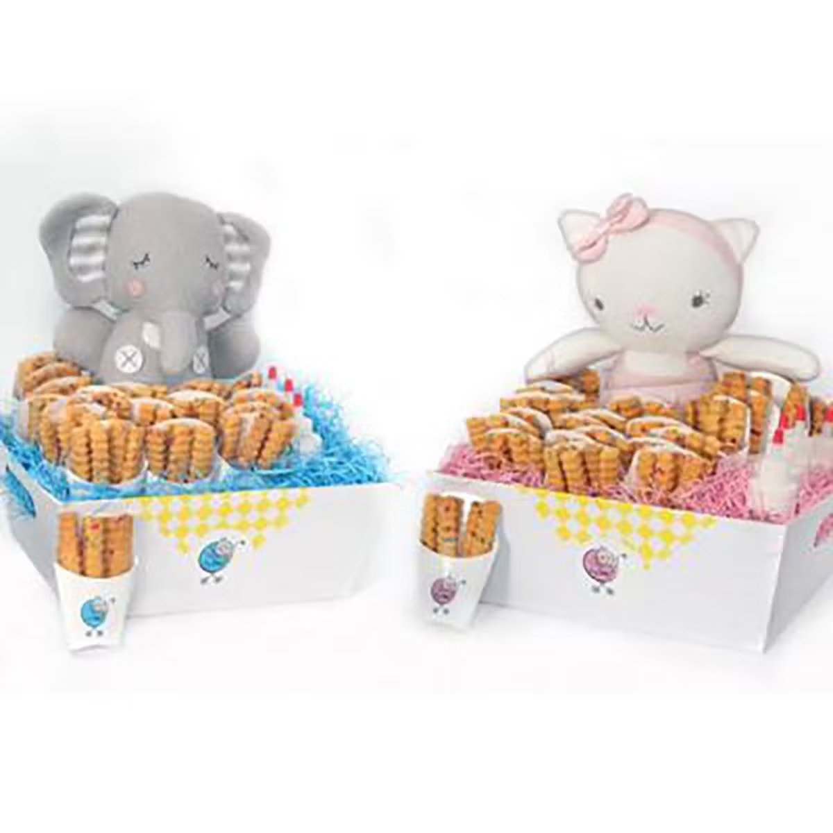 Cookie "Fry Baby" Basket - 24 Cartons + Plush Toy