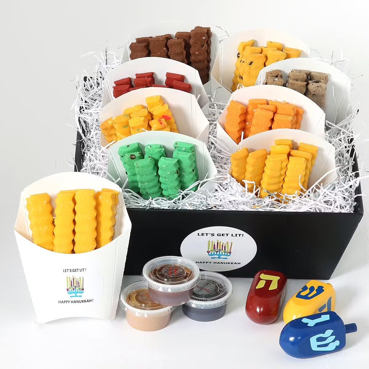 Hanukkah Cookie Fries Gift Basket â 8 Cartons