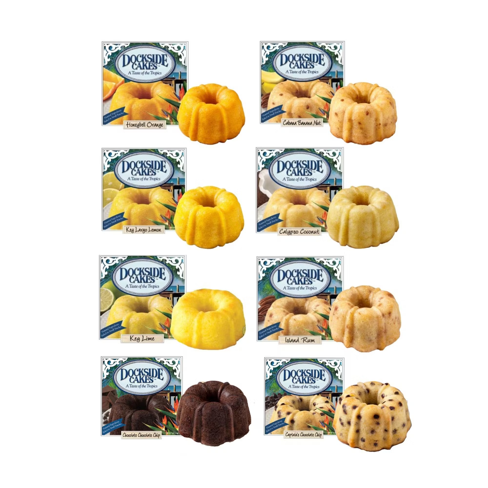 Mini Tropical Cake Sampler - 8 Pack