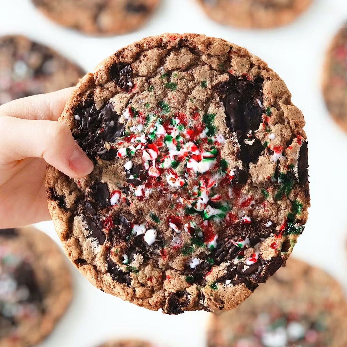 Jacquesâ Famous Chocolate Chip Cookies With Crushed Candy Cane - 12 Pack