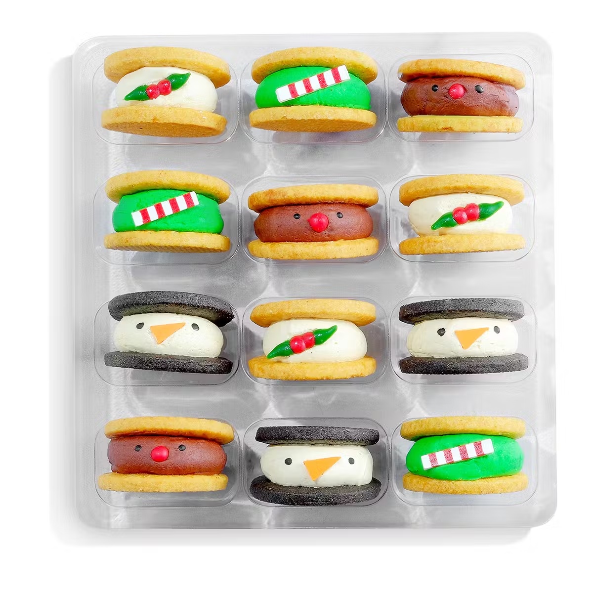 Assorted Holiday Cookie Sandwiches - Dozen