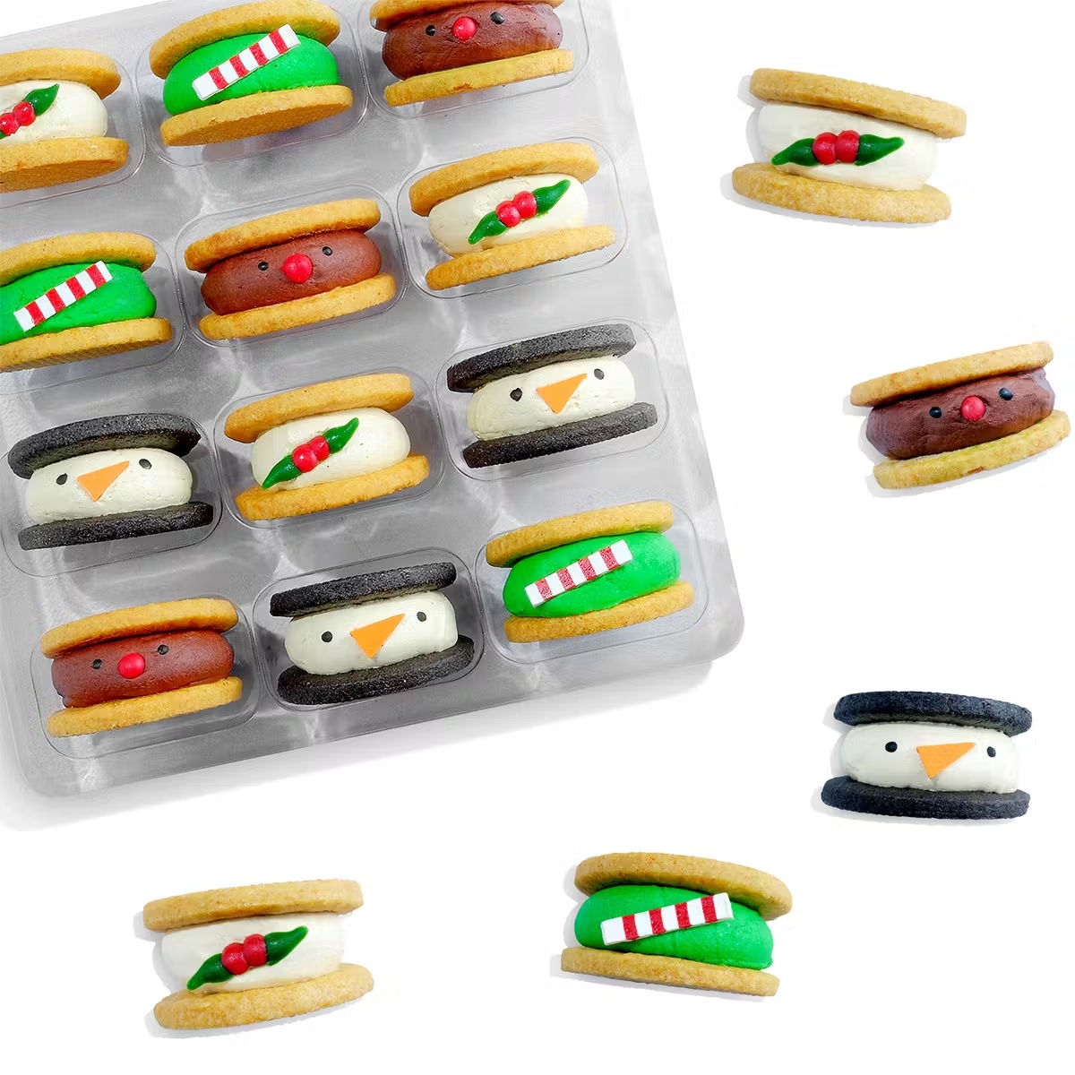 Assorted Holiday Cookie Sandwiches - Dozen