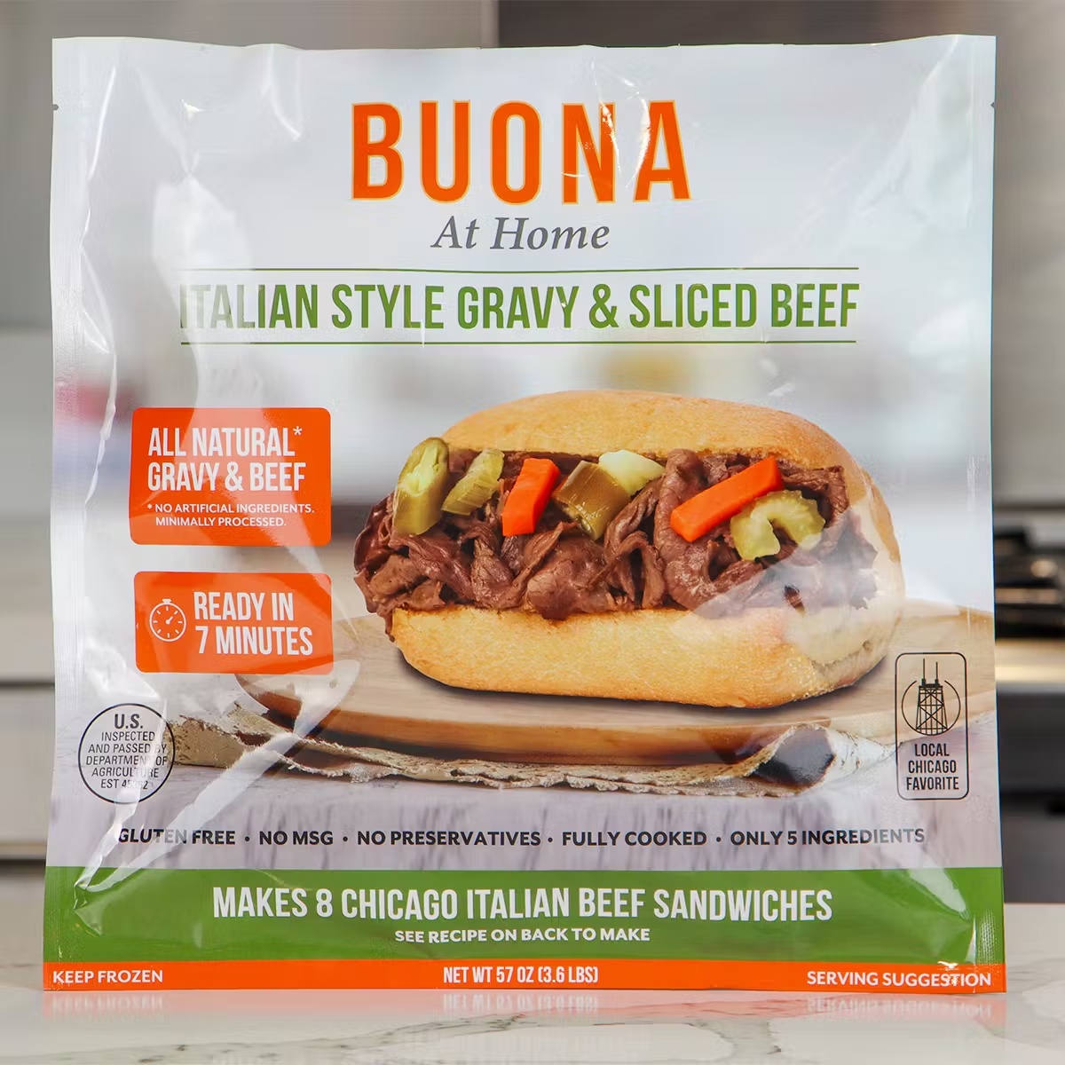 Italian Beef & Gravy - 3.5 lbs.