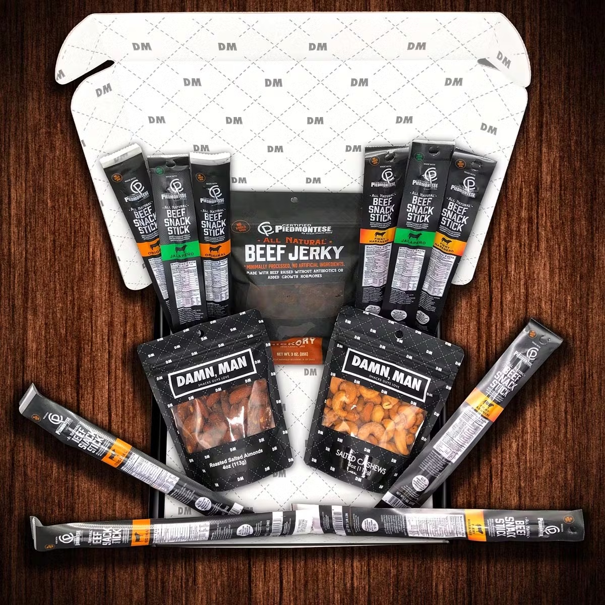 "The Wise Guy" Mixed Nuts & Jerky Box